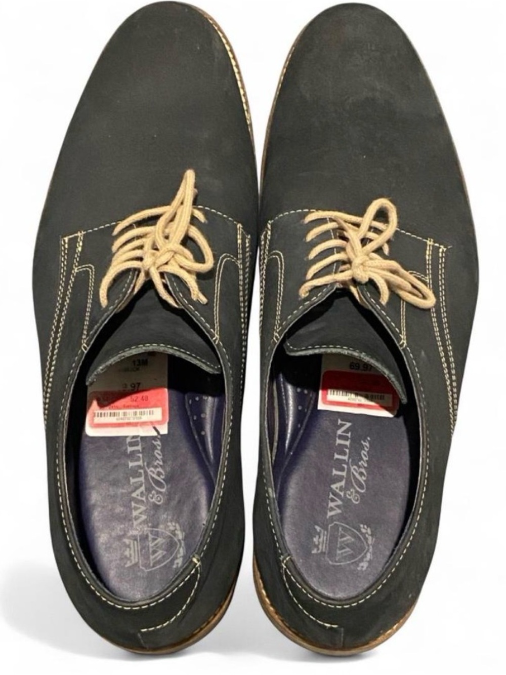 Wallin & Bros Oxford Navy and Beige Shows - Size 13 Men’s New 👞 - Picture 3 of 4